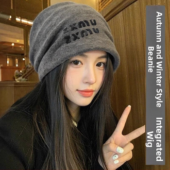 Női sapkás paróka - valósághű hosszú, egyenes haj, beépített sapka, hőálló rostok, hosszú haj