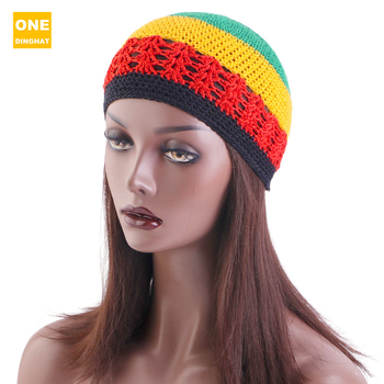 Kézzel kötött búza motívumos női sapka, pamut, GATHERTOP JDW-64