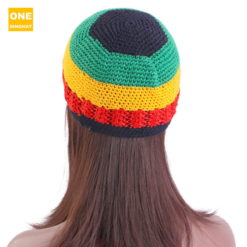 Kézzel kötött búza motívumos női sapka, pamut, GATHERTOP JDW-64