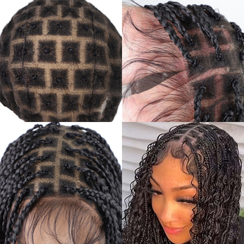 Rankų darbo plaukų tinklinė kepurė perukėms — pilnas galvos dangalas, nėrinių tinklo apačia, Fluttering in the Wind