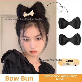 Konty paróka csatolható masnival, hőálló huzal, középhosszú, koreai stílus