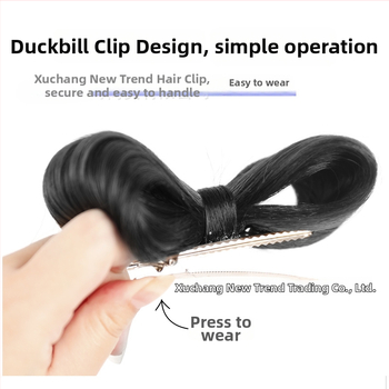 Konty paróka csatolható masnival, hőálló huzal, középhosszú, koreai stílus