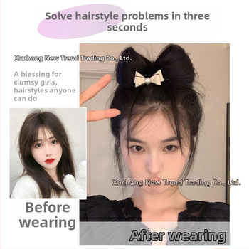 Konty paróka csatolható masnival, hőálló huzal, középhosszú, koreai stílus