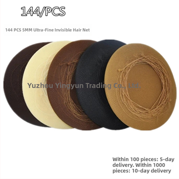 Kontyháló - nejlon, kézzel készített, 144 darabos készlet, ultrafinom láthatatlan háló