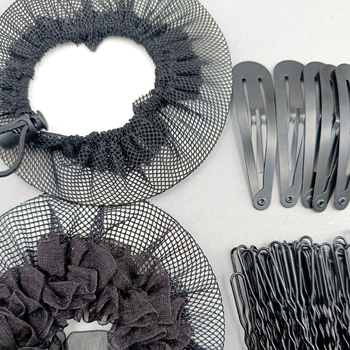 Fém hajháló készlet csipkeszalaggal és U-alakú csattal – természetes stílusú fejfedő