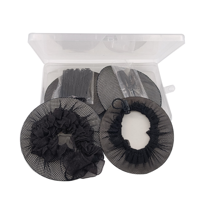 Fém hajháló készlet csipkeszalaggal és U-alakú csattal – természetes stílusú fejfedő