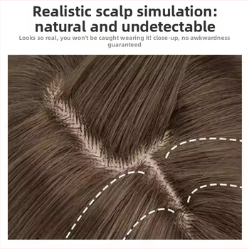 Hosszú göndör paróka fejkendővel, természetes megjelenés, fehérje szálból, nem festhető és nem permelhető