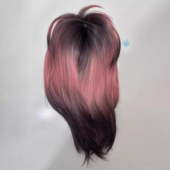 Sziámi macska felső paróka darab, hosszú egyenes haj, magas hőálló huzal, mechanikus feldolgozás