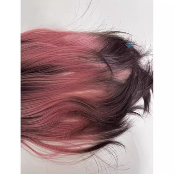 Sziámi macska felső paróka darab, hosszú egyenes haj, magas hőálló huzal, mechanikus feldolgozás