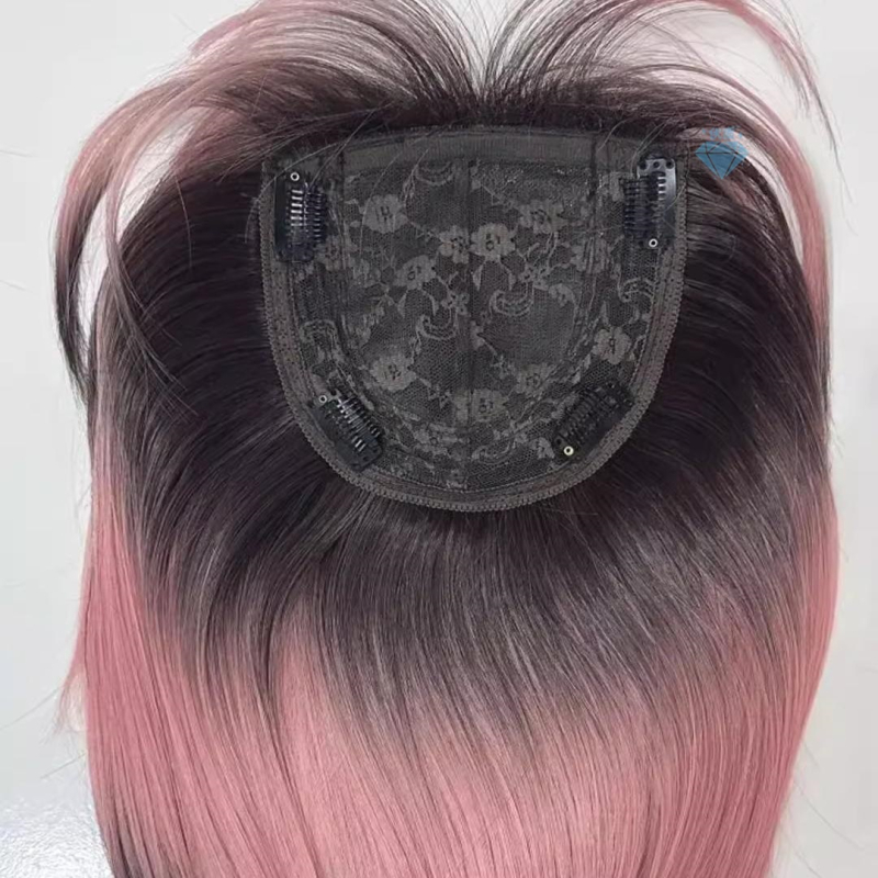 Sziámi macska felső paróka darab, hosszú egyenes haj, magas hőálló huzal, mechanikus feldolgozás