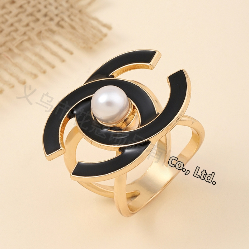 Opasok na kabát so sponou v tvare dvojitého-C a perlou mozaikou, zliatina, geometrický dizajn, elektroplátovanie, japonsko-kórejský štýl