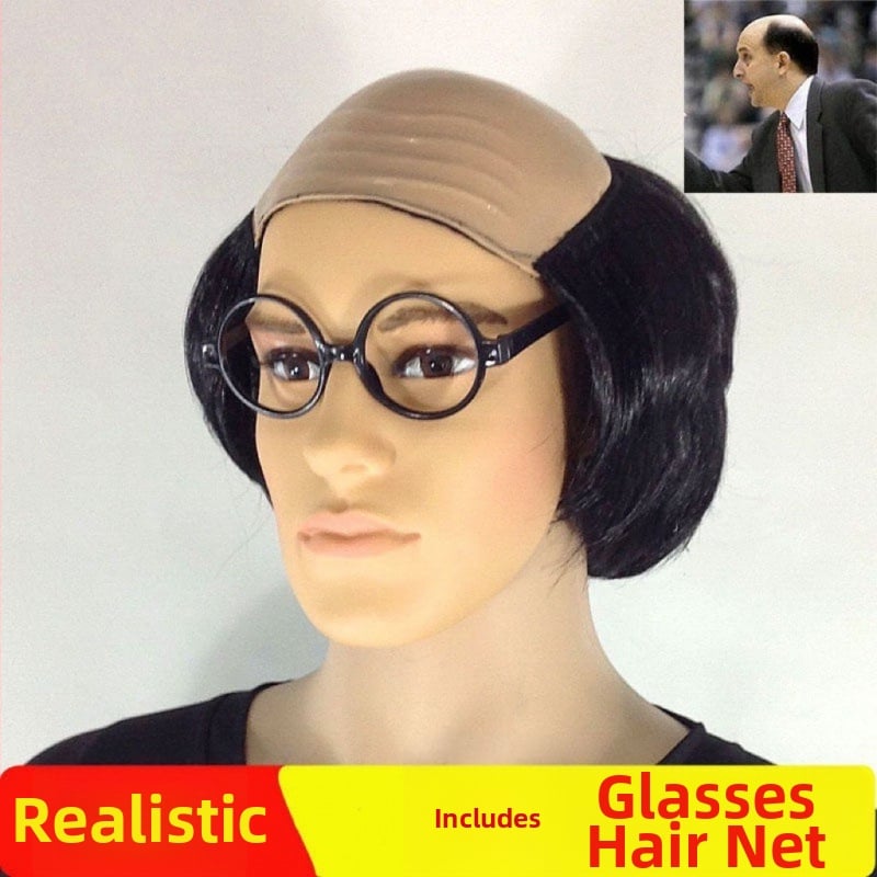 Színpadi paróka rövid göndör hajjal, anyag: normál hőmérsékletű huzal, modell 1