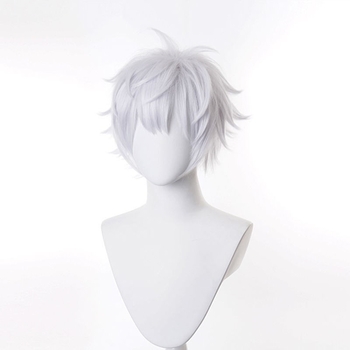 Cosplay plaukų perukas, trumpas, aukštos temperatūros pluoštas, Anti-Flip, galima dažyti ir perminti, modelis KZ-DZ4023A