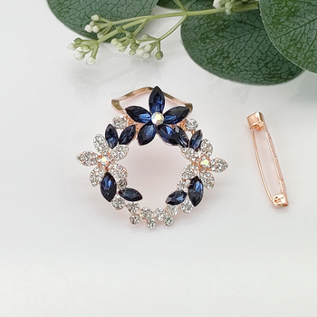 Női kitűző, koreai stílus, ötvözet, gyémántos bevonat, dupla használat