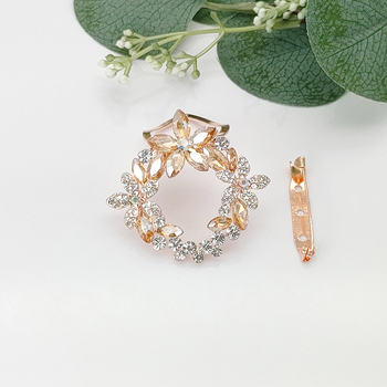 Női kitűző, koreai stílus, ötvözet, gyémántos bevonat, dupla használat