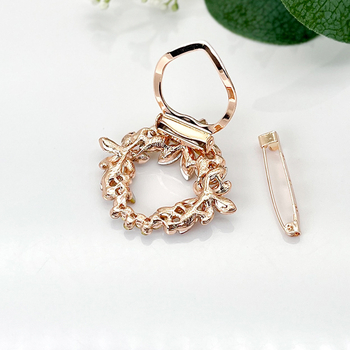 Női kitűző, koreai stílus, ötvözet, gyémántos bevonat, dupla használat