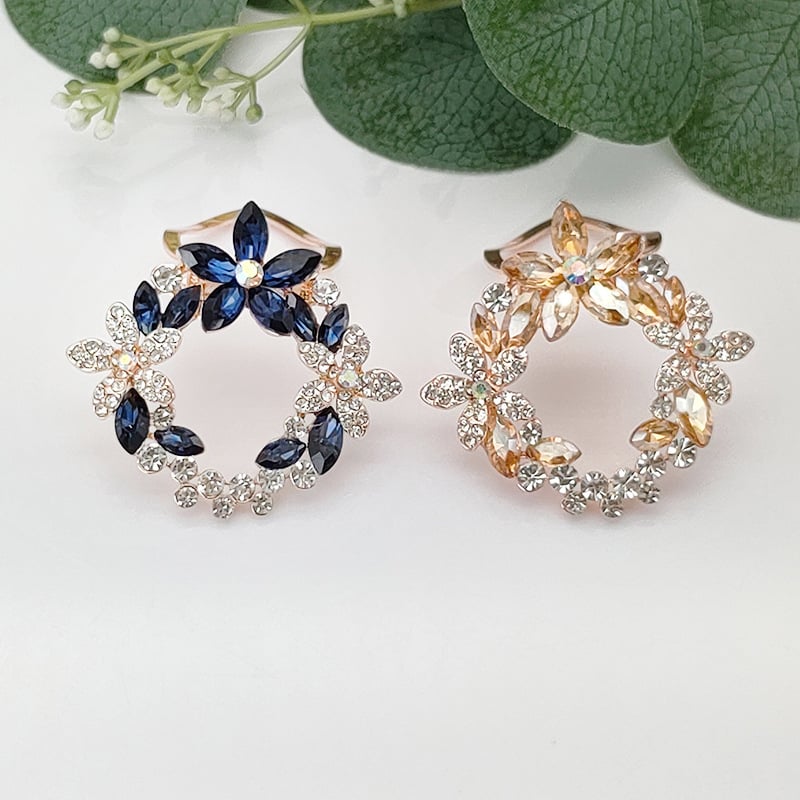 Női kitűző, koreai stílus, ötvözet, gyémántos bevonat, dupla használat