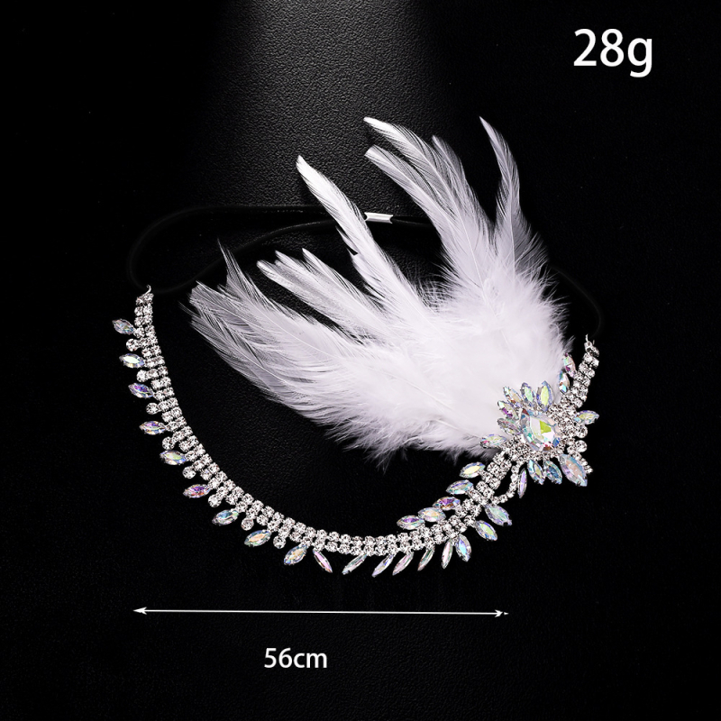 Tollas hajlánc rhinestone-kiegészítő, Gatsby-stílusú vintage (Anyag: Rhinestone; Stílus: Vintage; Feldolgozás: Elektroplating; Csomagolás: Egyedi csomagolás; Kiadás: 2025 ősz)