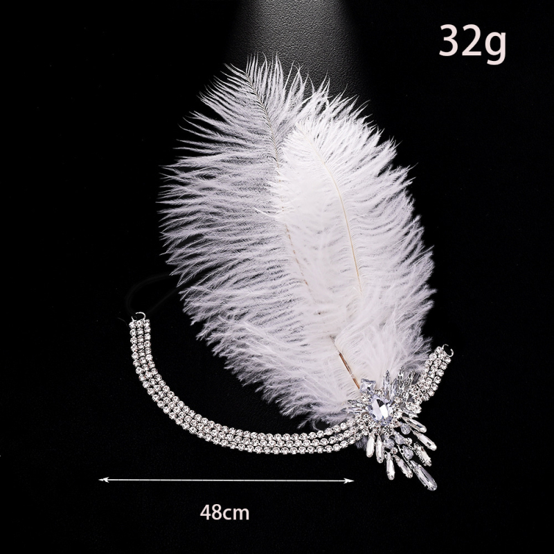 Tollas hajlánc rhinestone-kiegészítő, Gatsby-stílusú vintage (Anyag: Rhinestone; Stílus: Vintage; Feldolgozás: Elektroplating; Csomagolás: Egyedi csomagolás; Kiadás: 2025 ősz)