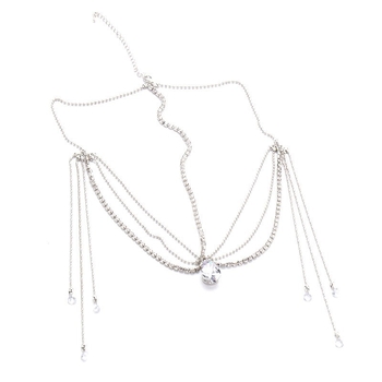 Bohemia többrészes fejfedő lánc flitterekkel — Fém, kézzel készített, egyedi csomagolás, 2024 ősze