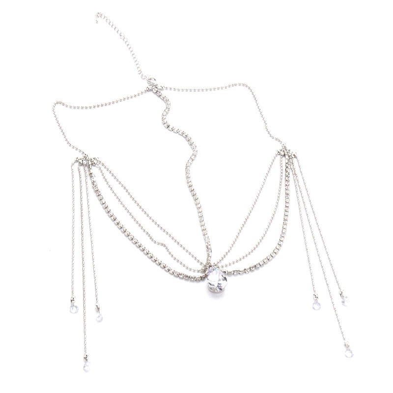 Bohemia többrészes fejfedő lánc flitterekkel — Fém, kézzel készített, egyedi csomagolás, 2024 ősze