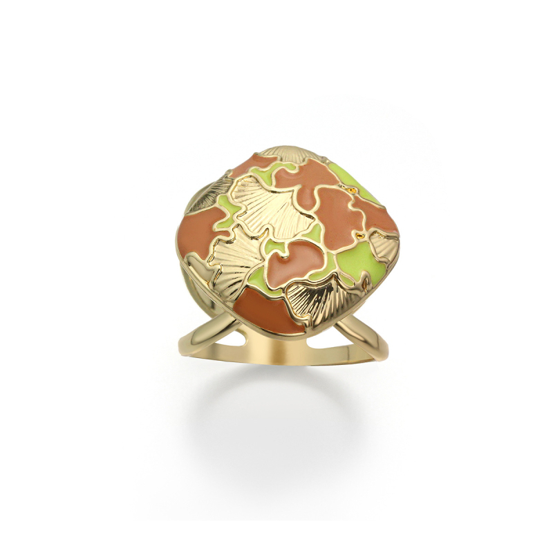 Etno-stílusú kendőkapocs, női dizájn, virágmotívum, térkép dizájn olajcsepp effektussal, ötvözet csat platina betéttel