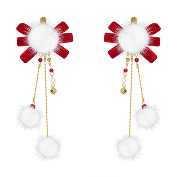 Clamă pentru păr Hanfu pentru copii, pluș, lucrată manual, clips lateral, stil antic