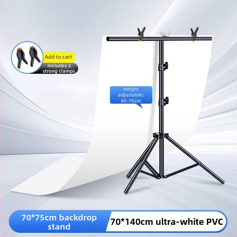 Baltas PVC fono plokštė su stovu – still life nuotraukoms