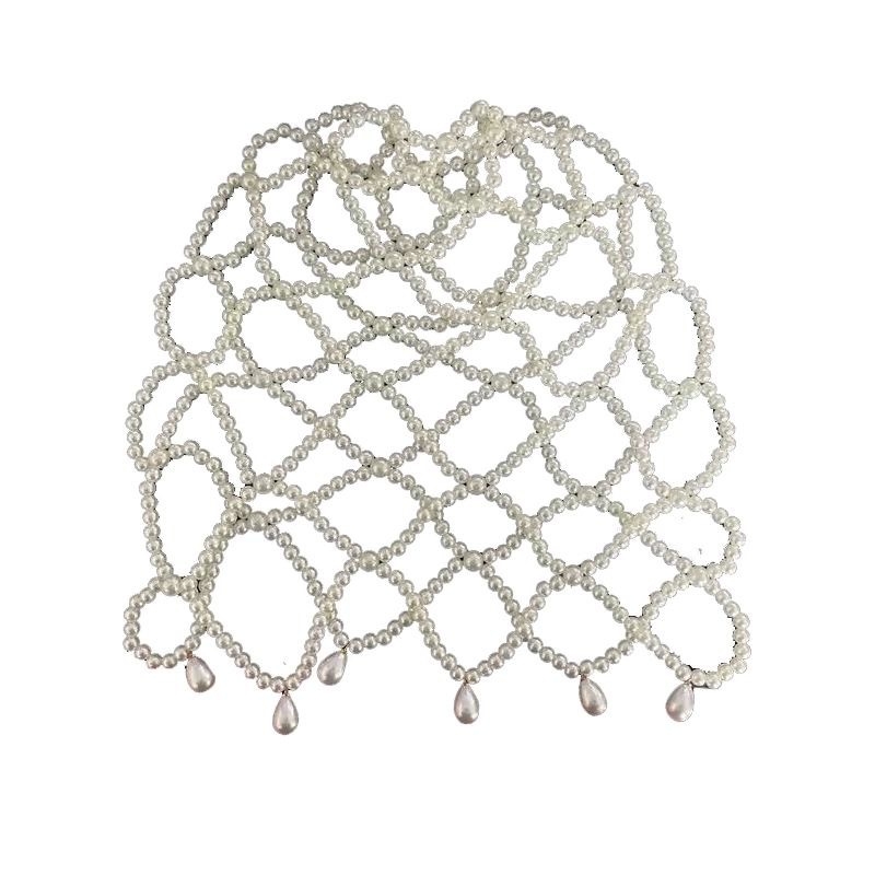 Kézzel készített hálós műgyöngyös tassel hajdísz nőknek, vintage elegáns menyasszonyi hajékszer, egyedi csomagolás, Nyár 2025 kollekció