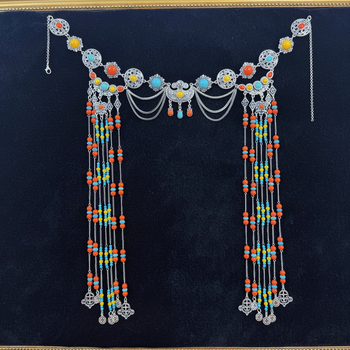 Ötvözetből készült mongol fejfedő – etnikus stílus, elektroplakált bevonat, 2025 nyár