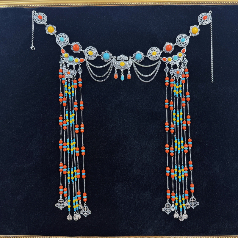 Ötvözetből készült mongol fejfedő – etnikus stílus, elektroplakált bevonat, 2025 nyár