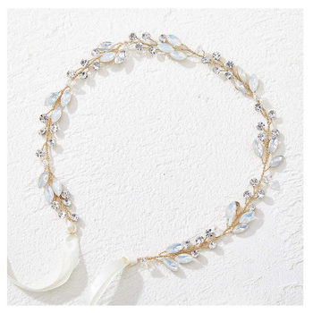 Menyasszonyi hajpánt kristályos puha lánccal, női fejfedő esküvőre, testreszabható