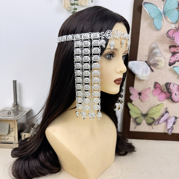 Fejfedő – etnikus stílusú ötvözet, hajlánc a homlokra, elektroplating felülettel, 2025 nyár