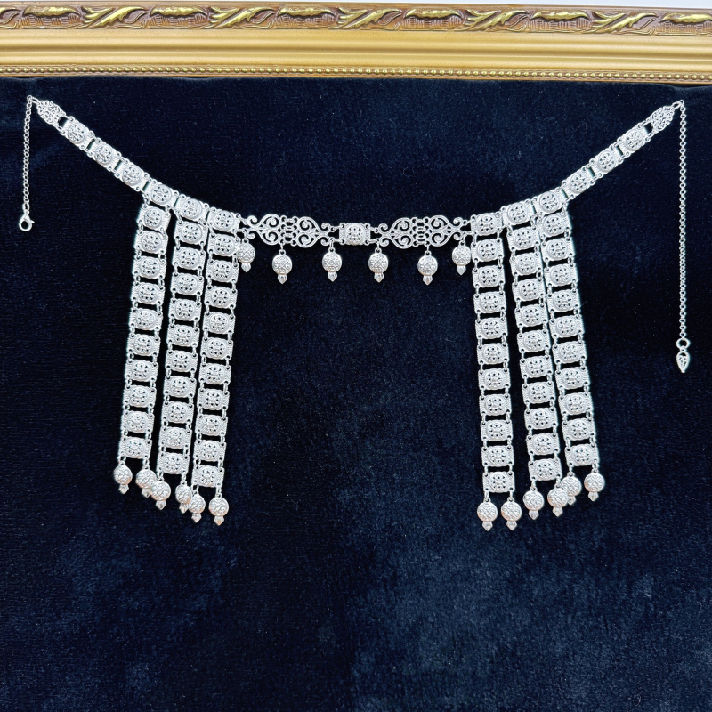 Fejfedő – etnikus stílusú ötvözet, hajlánc a homlokra, elektroplating felülettel, 2025 nyár