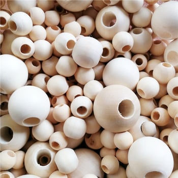 Drvene perle s velikim otvorom 6–50 mm, kružne perle za DIY nakit
