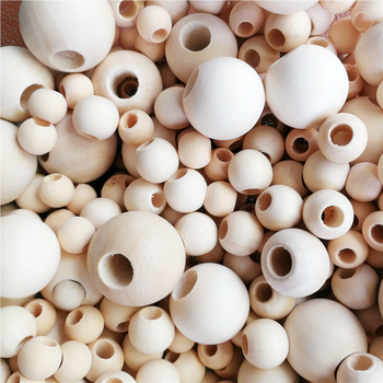 Drvene perle s velikim otvorom 6–50 mm, kružne perle za DIY nakit