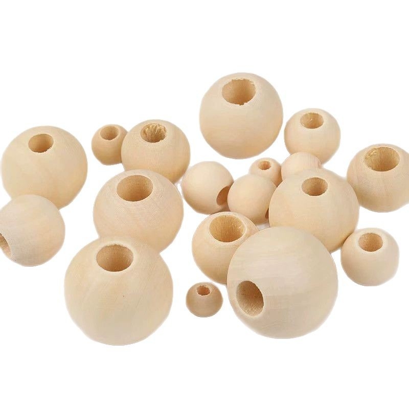 Drvene perle s velikim otvorom 6–50 mm, kružne perle za DIY nakit