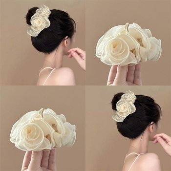 Textil hajgumi, kézzel készített, 2024 ősz, édes stílus, magas rugalmasság