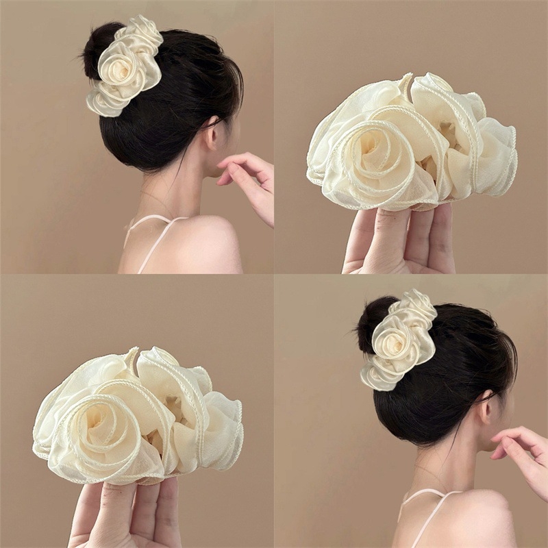 Textil hajgumi, kézzel készített, 2024 ősz, édes stílus, magas rugalmasság