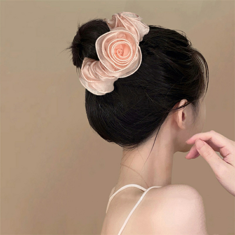 Textil hajgumi, kézzel készített, 2024 ősz, édes stílus, magas rugalmasság