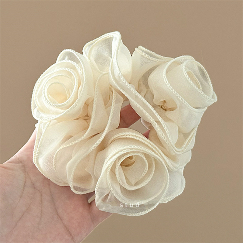 Textil hajgumi, kézzel készített, 2024 ősz, édes stílus, magas rugalmasság