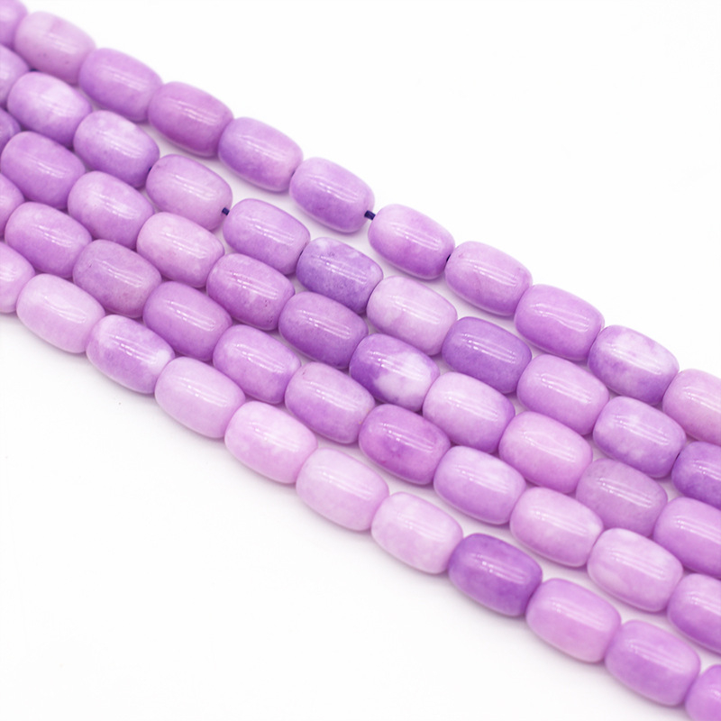 Ljubičaste lepidolit barrel perle, 10×14 mm, slobodne perle od kvarcitne stijene za DIY nakit, komponente za ogrlicu