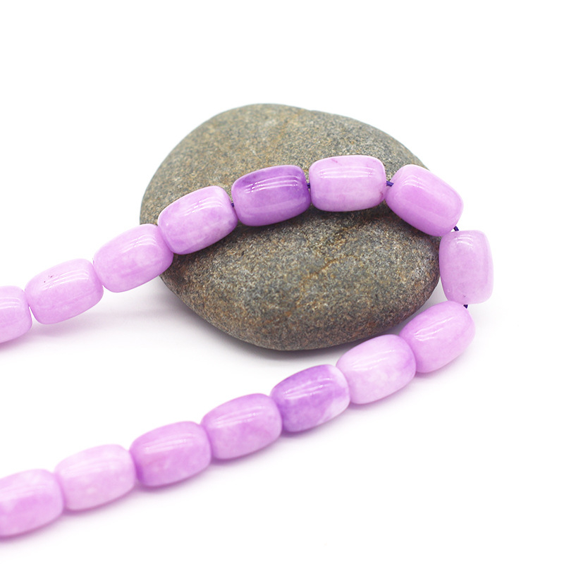 Ljubičaste lepidolit barrel perle, 10×14 mm, slobodne perle od kvarcitne stijene za DIY nakit, komponente za ogrlicu