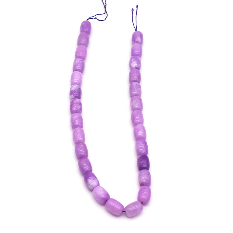 Ljubičaste lepidolit barrel perle, 10×14 mm, slobodne perle od kvarcitne stijene za DIY nakit, komponente za ogrlicu