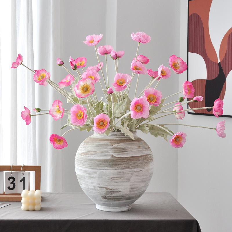 Umjetni mak od svile — Jedna grančica, reljefna izrada i injekcijsko kalupiranje, za vjenčanja, rekvizite za fotografiranje i kućnu dekoraciju