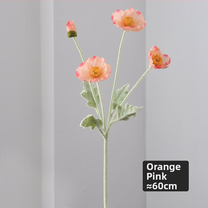 Umjetni mak od svile — Jedna grančica, reljefna izrada i injekcijsko kalupiranje, za vjenčanja, rekvizite za fotografiranje i kućnu dekoraciju