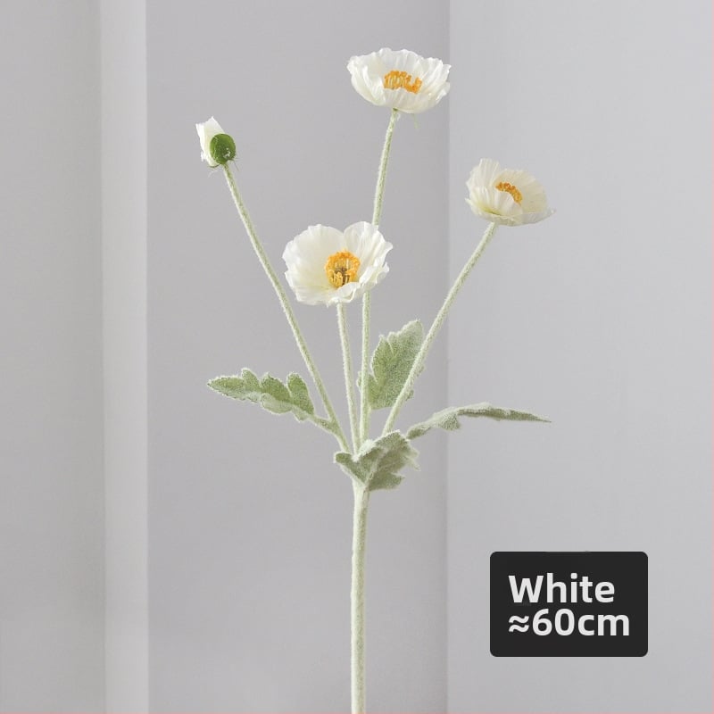 Umjetni mak od svile — Jedna grančica, reljefna izrada i injekcijsko kalupiranje, za vjenčanja, rekvizite za fotografiranje i kućnu dekoraciju