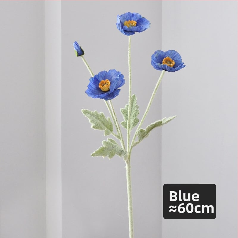 Umjetni mak od svile — Jedna grančica, reljefna izrada i injekcijsko kalupiranje, za vjenčanja, rekvizite za fotografiranje i kućnu dekoraciju