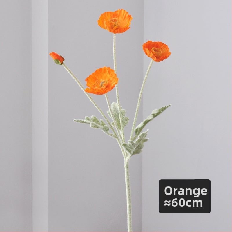 Umjetni mak od svile — Jedna grančica, reljefna izrada i injekcijsko kalupiranje, za vjenčanja, rekvizite za fotografiranje i kućnu dekoraciju