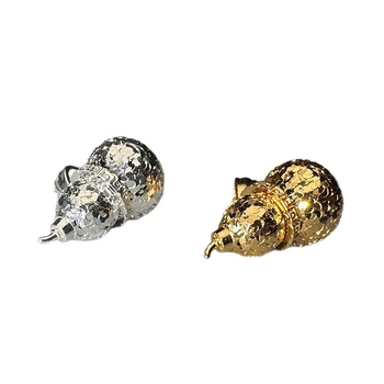 Pandantiv cu formă de dovleac, colier din argint 925, electroplacare, finisaj cu gheață zdrobită, stil chinezesc